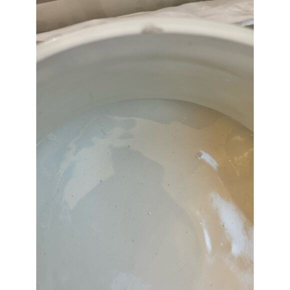 1950’s White Porcelain Cache Pot, Tray  from Alcora with Rams Decoration Rare - Picture 8 of 16